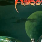 Amoeba fantasy album cover with moon and medieval warrior