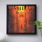 Wasteland game poster framed on wall