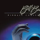 Hand interacting with pinball, Bill Baxton logo above