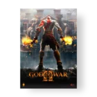 God of War II game cover with warrior and flames.
