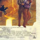 Retro adventure game poster with cowboy and explorer.