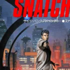 Man with gun in futuristic cityscape art.